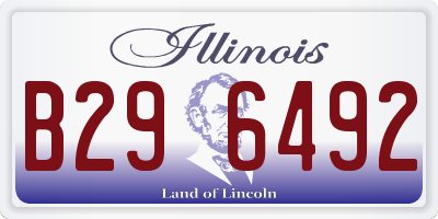 IL license plate B296492