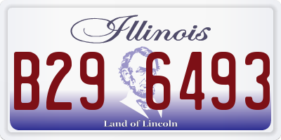IL license plate B296493