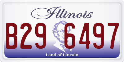IL license plate B296497