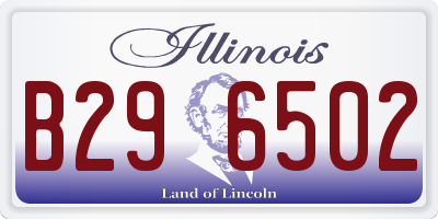 IL license plate B296502