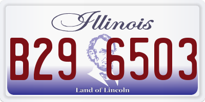 IL license plate B296503