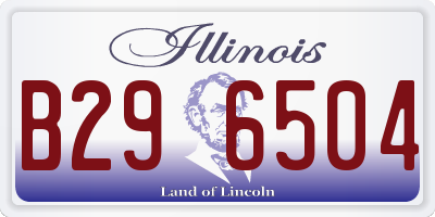 IL license plate B296504