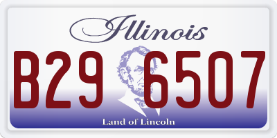 IL license plate B296507