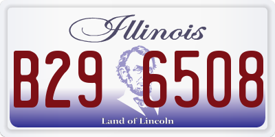 IL license plate B296508