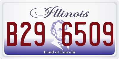 IL license plate B296509