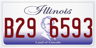 IL license plate B296593