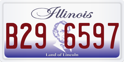 IL license plate B296597