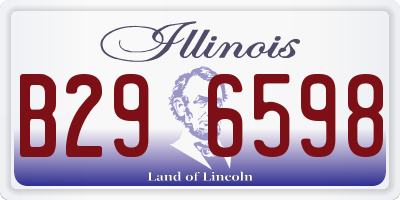 IL license plate B296598
