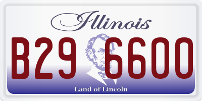 IL license plate B296600