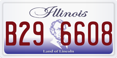IL license plate B296608