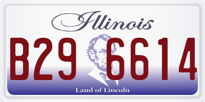 IL license plate B296614