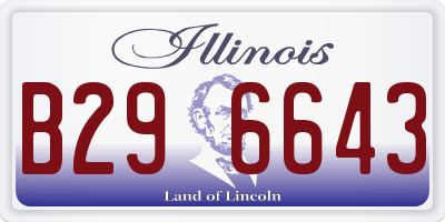 IL license plate B296643
