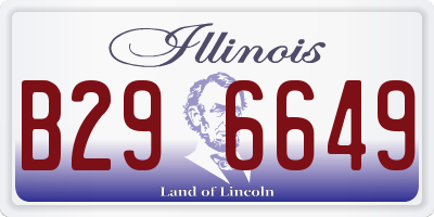 IL license plate B296649