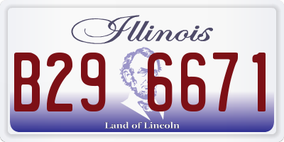 IL license plate B296671