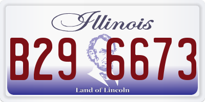 IL license plate B296673