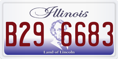 IL license plate B296683
