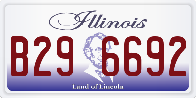 IL license plate B296692