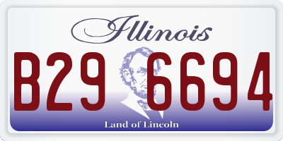 IL license plate B296694
