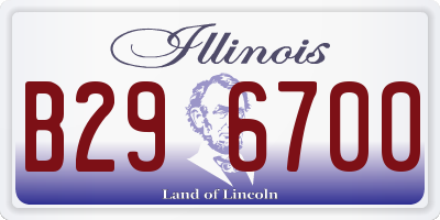 IL license plate B296700
