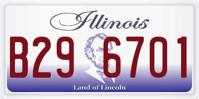 IL license plate B296701