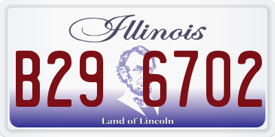 IL license plate B296702