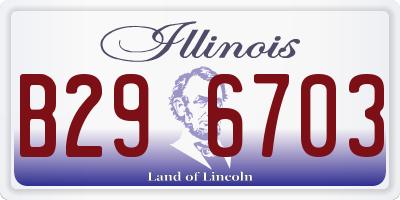IL license plate B296703