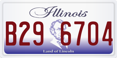 IL license plate B296704