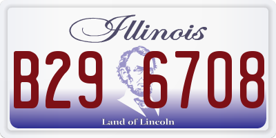 IL license plate B296708