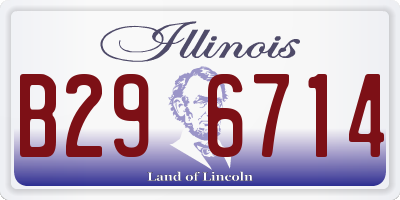 IL license plate B296714
