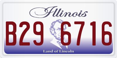 IL license plate B296716
