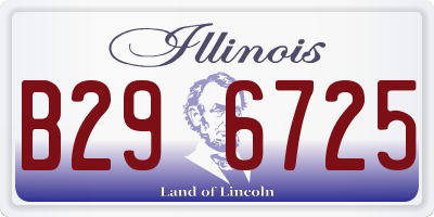 IL license plate B296725