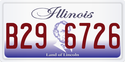 IL license plate B296726