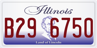 IL license plate B296750