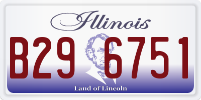 IL license plate B296751