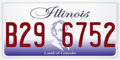 IL license plate B296752