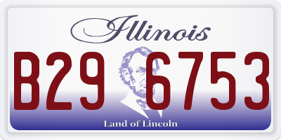 IL license plate B296753