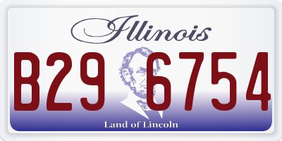 IL license plate B296754