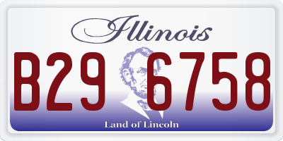 IL license plate B296758