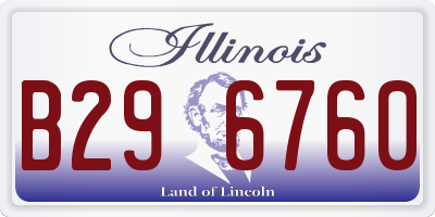 IL license plate B296760