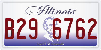 IL license plate B296762