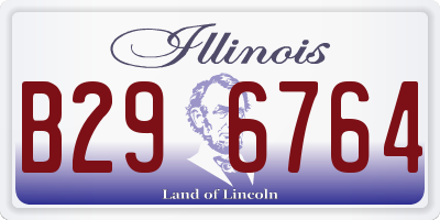 IL license plate B296764