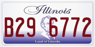 IL license plate B296772