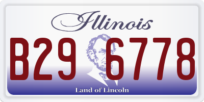 IL license plate B296778