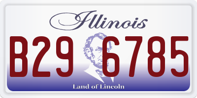 IL license plate B296785