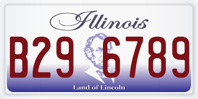 IL license plate B296789