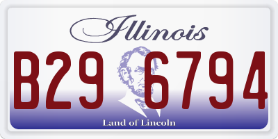 IL license plate B296794
