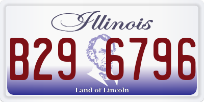 IL license plate B296796