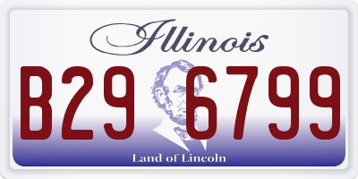 IL license plate B296799