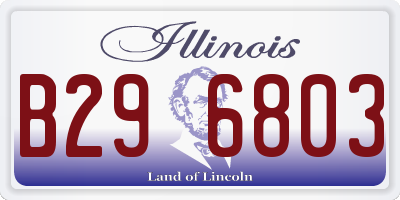 IL license plate B296803