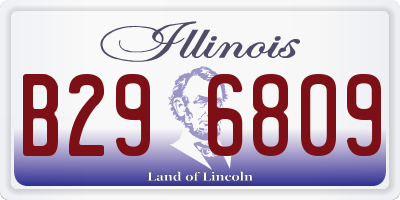 IL license plate B296809